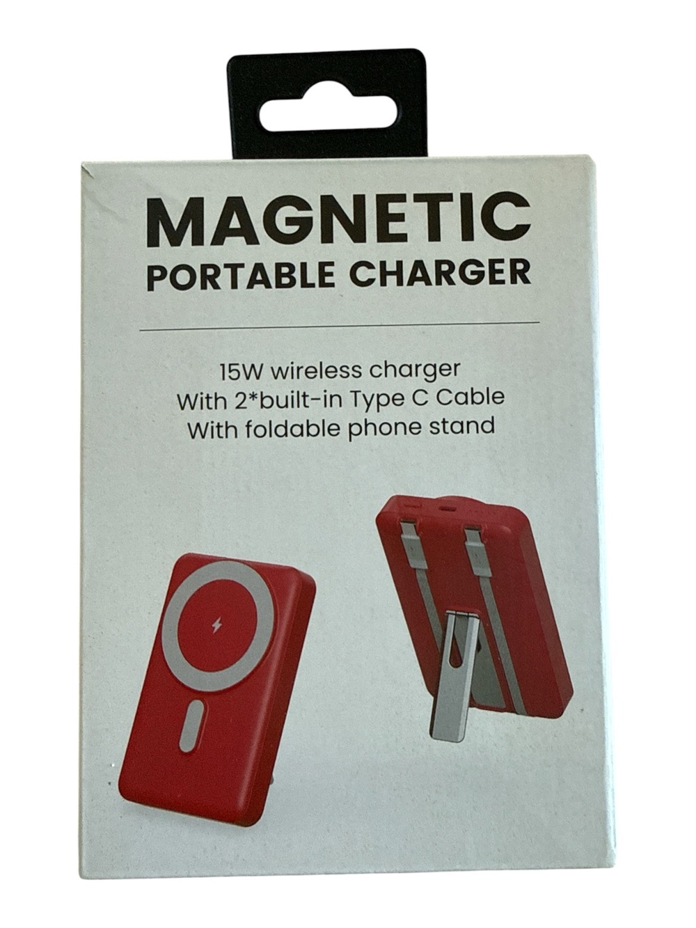 Magnetic Portable Charger 15W Wireless Power Bank Model S-26115R Type C
